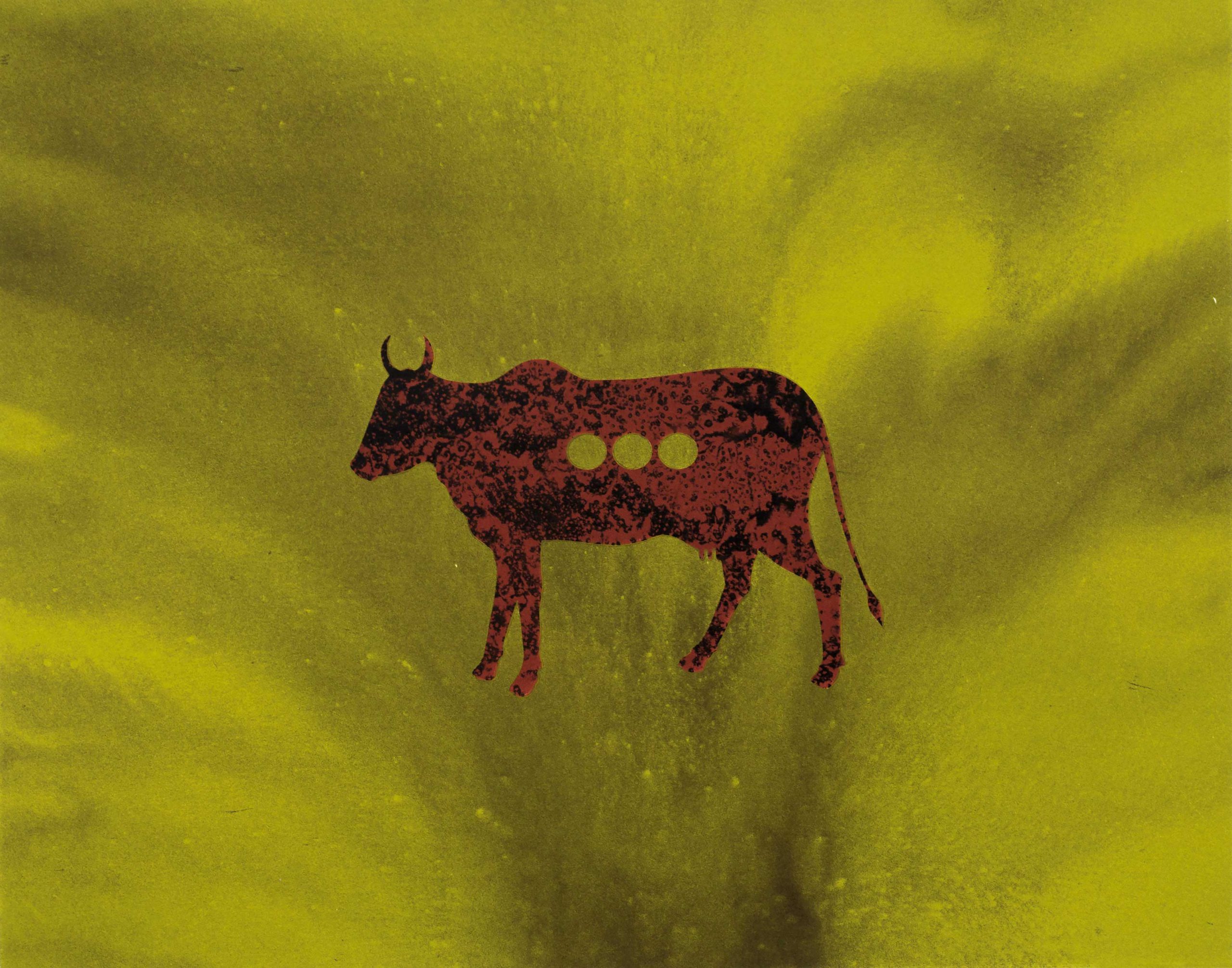 Sacred animal Cow Four colour Lithograph 41 x 48 cm Edition of 10, 2018